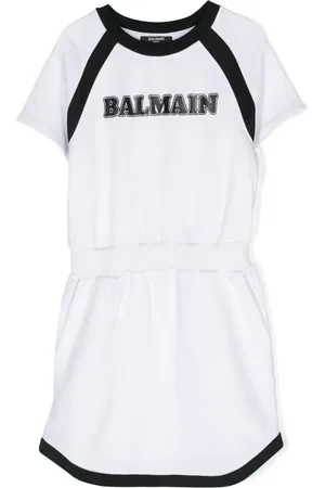 Balmain Kjole i jersey med logotryk