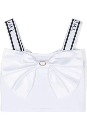Twin-Set Cropped top med sløjfedetalje