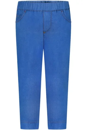 Moncler Jeans med logo-applikation, mellemhøj talje og lige ben