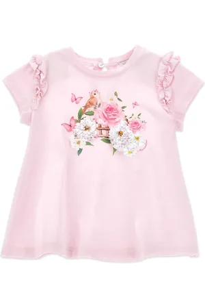 MONNALISA T-shirt med blomstertryk