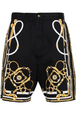 Camilla Shorts i twill med Coast to Coast-tryk