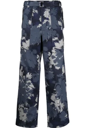 Maison Kitsuné Jeans med abstrakt tryk og lige ben