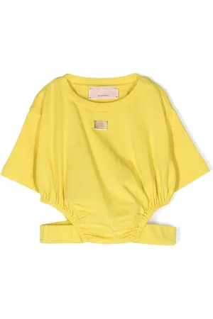Elisabetta Franchi T-shirt med logoplade og udskæringsdetalje