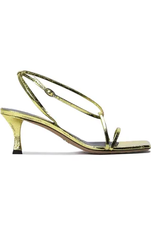 Proenza Schouler 60mm metalliske lædersandaler med snoet detalje