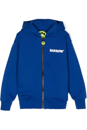 BARROW Hættetrøje med logotryk og lynlås