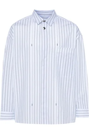 Jacquemus Stribet skjorte med logo-nitter