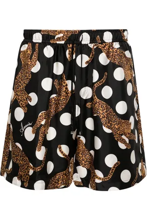 AMIRI Polkaprikkede shorts med leopardtryk