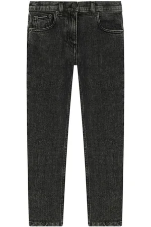 Dolce & Gabbana Denimjeans i stræk med logoplade