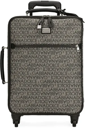 Dolce & Gabbana Kuffert i jacquard med logo og lynlås