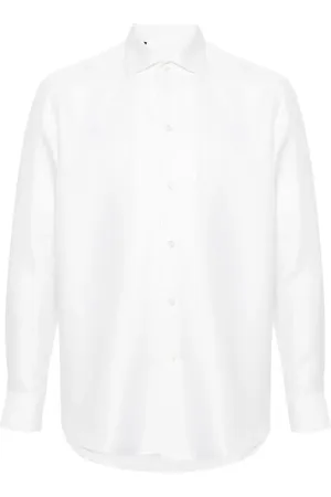 BRIONI Vævet skjorte i twill med Clark-krave