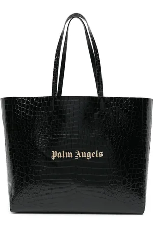 Palm Angels Tote i læder med logo-applikation