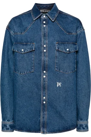Palm Angels Denimskjorte med logobroderi
