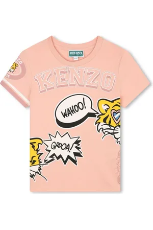 Kenzo T-shirt med tigerhoved-motiv