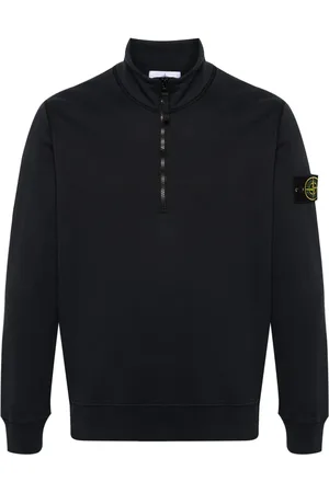 Stone Island Sweatshirt i bomuld med kompas-mærke