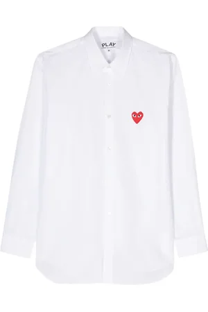 Comme des Garçons Skjorte med hjerte-applikation