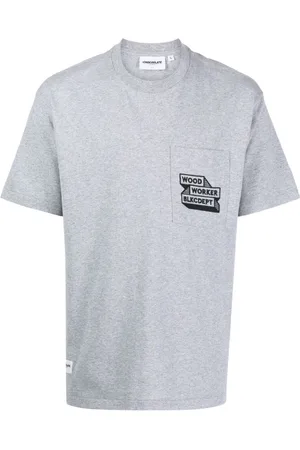 Chocoolate T-shirt med slogan-broderi