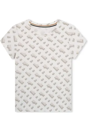 HUGO BOSS T-shirt i jersey med monogramtryk