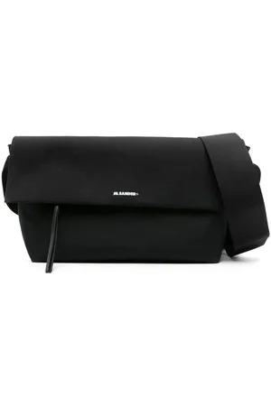 Jil Sander Mellemstor Utility skuldertaske i kanvas