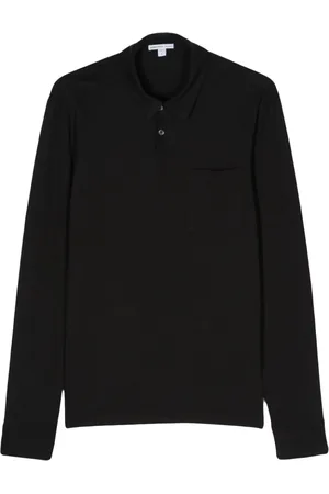 James Perse Langærmet polo i jersey