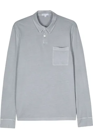 James Perse Langærmet polo i jersey
