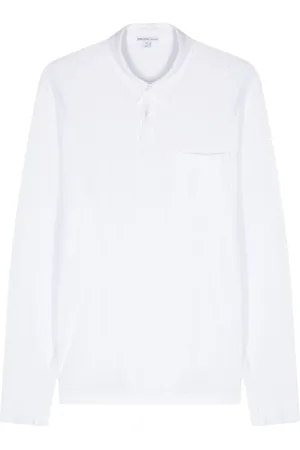 James Perse Langærmet polo i jersey