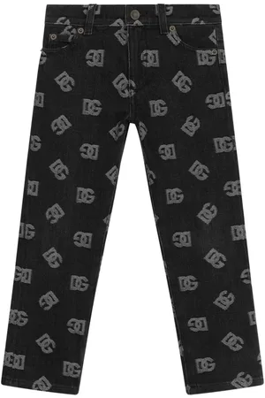 Dolce & Gabbana Skinny-jeans med monogram-jacquard og mellemhøj talje