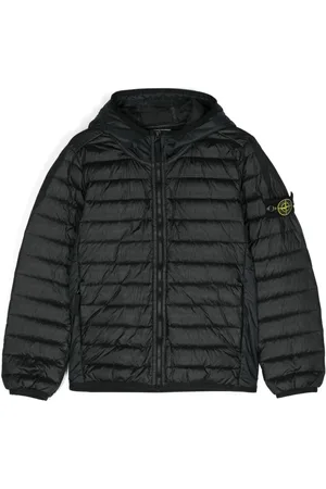 Stone Island Dunjakke med hætte og kompas-logo