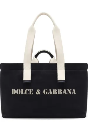 Dolce & Gabbana Skuldertaske i kanvas med logotryk
