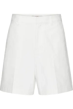VALENTINO GARAVANI Bermuda-shorts i kanvas med V-detalje