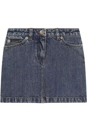 Dolce & Gabbana Kort nederdel denim med logoplade