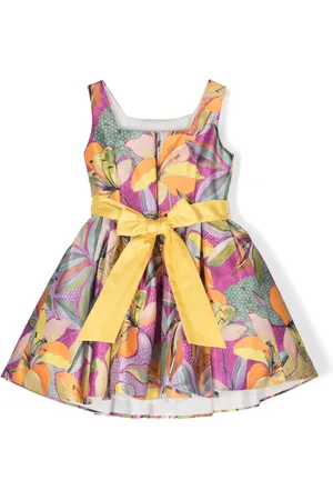 COLORICHIARI Blomstret satinkjole