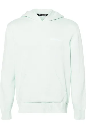 Palm Angels Strikket hættetrøje med broderet logo