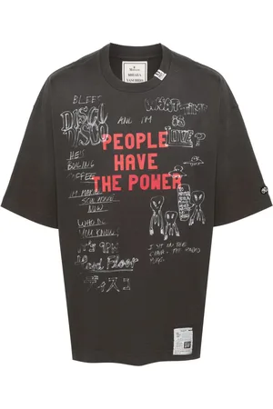 Maison Mihara Yasuhiro T-shirt med slitageeffekt