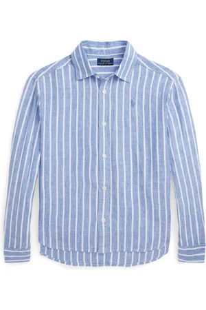 Ralph Lauren Stribet skjorte med broderet logo