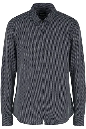 Giorgio Armani Skjorte med geometrisk mønster og lynlås