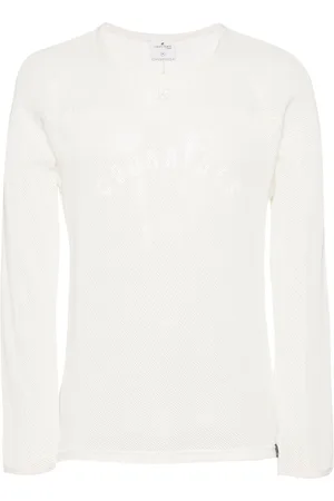 Courrèges T-shirt i mesh med logotryk