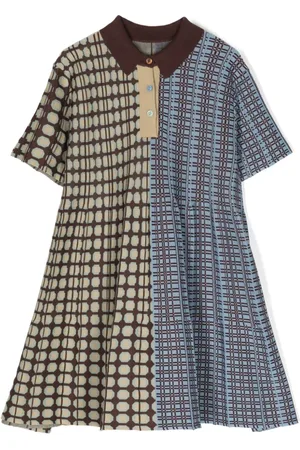 JNBY by JNBY Patchwork-kjole med polo-krave