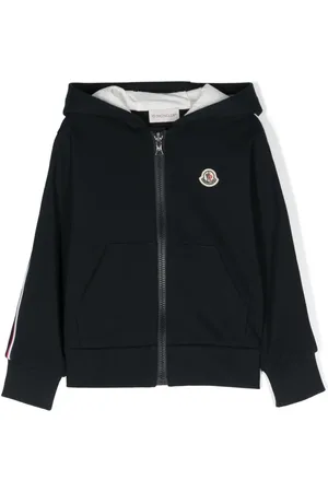 Moncler Stribet hættetrøje med lynlås