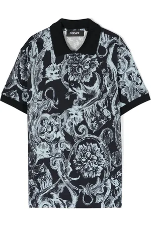 VERSACE Piqué-vævet polo med baroktryk