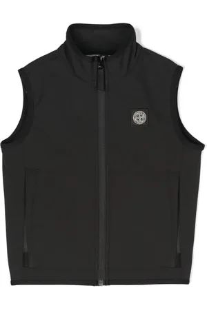 Stone Island Vest i shell med logomærke