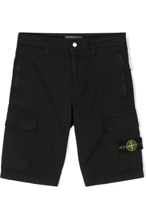 Stone Island Cargo-shorts i fleece med kompasmærke