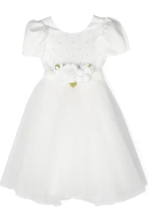 MONNALISA Kjole med blomsterapplikation og tyllag