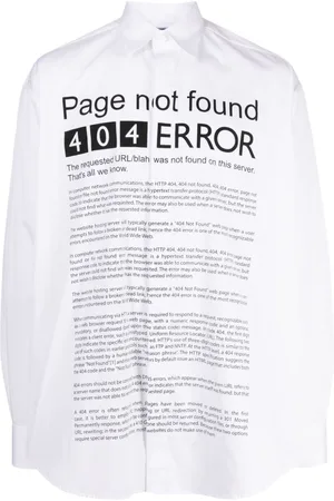 Vetements Skjorte med Page Error-tryk