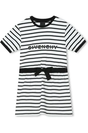 Givenchy Stribet kjole med logo-broderi