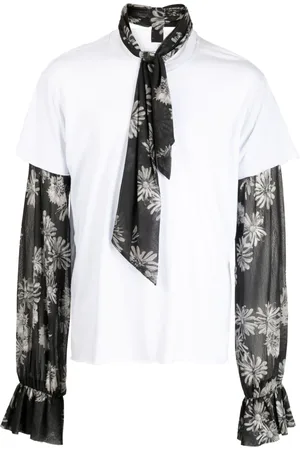 Natasha Zinko Blomstret T-shirt med sløjfe