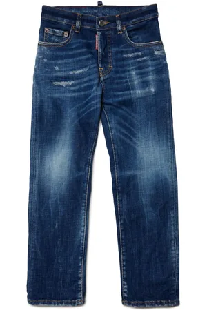 Dsquared2 Jeans med lige pasform og slitageeffekt