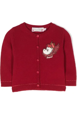 BONPOINT Cardigan i kashmir med logo