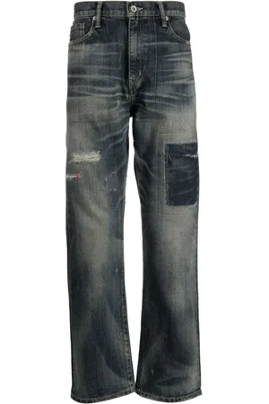 NEIGHBORHOOD Savage jeans med slitageeffekt
