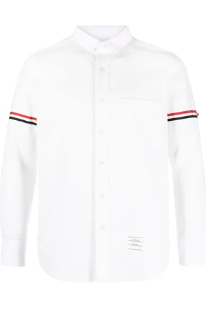 Thom Browne Skjorte i seersucker med armbånd-detalje