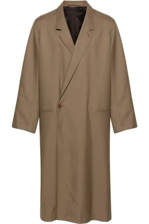 LEMAIRE Asymmetrisk mellemlang frakke i twill